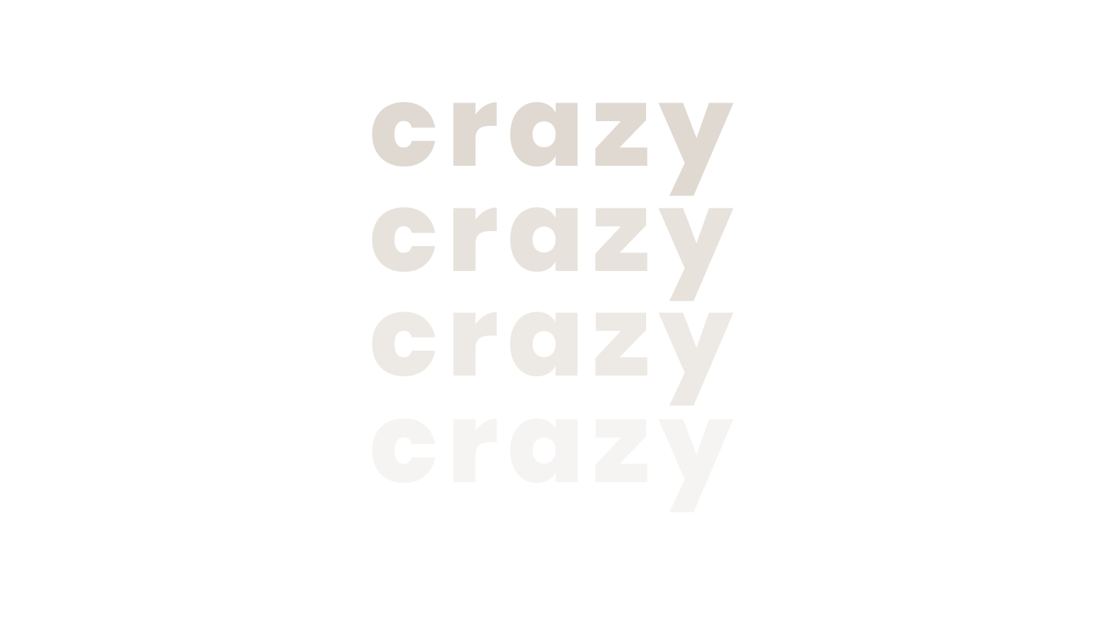 The word "crazy"