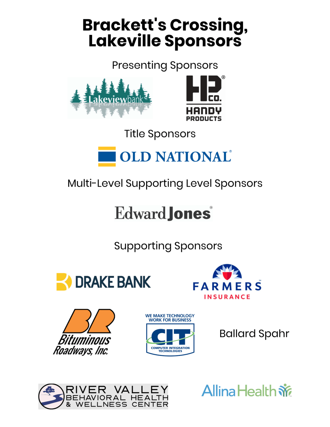 Lakeville Sponsor logos