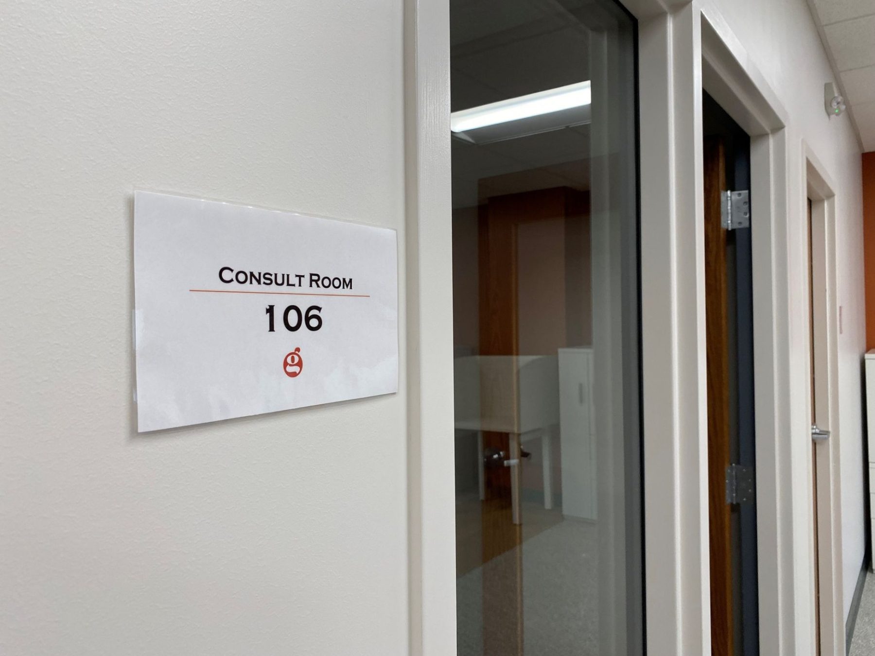 Hallway with meeting rooms