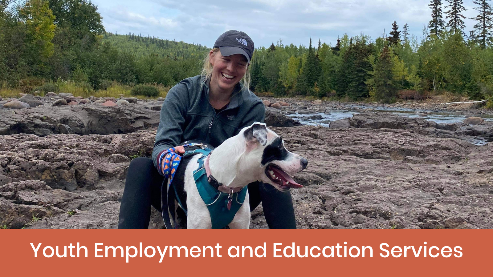 Employment Specialist Ellie with her dog