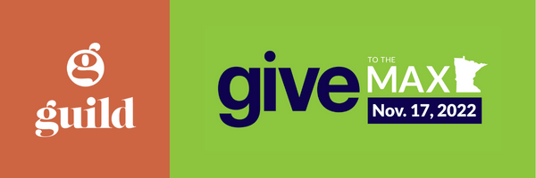 Banner with Guild logo and Give to the Max logo